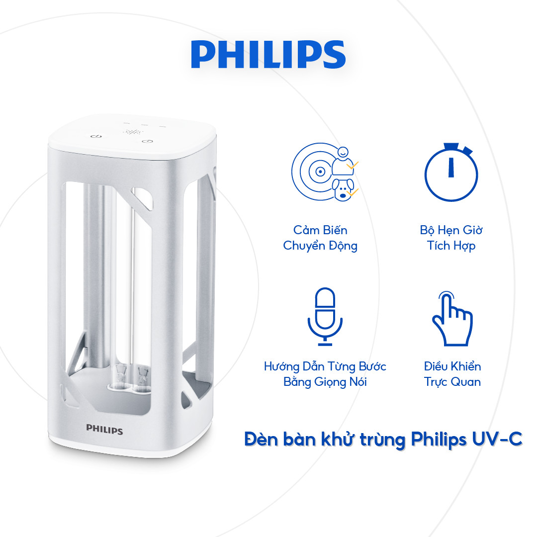 đèn bàn khử trùng ánh sáng UV Philips