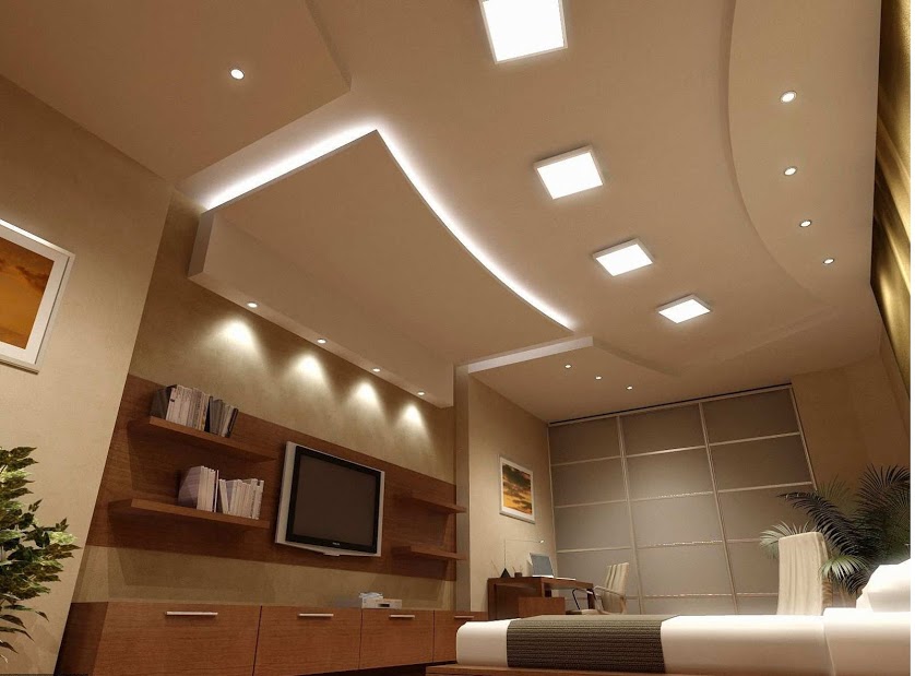 đ&egrave;n ốp trần chiếu s&aacute;ng ph&ograve;ng kh&aacute;ch