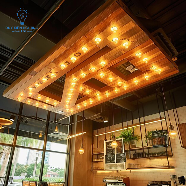 những kinh nghiệm qu&yacute; gi&aacute; khi trang tr&iacute; đ&egrave;n led cho qu&aacute;n cafe