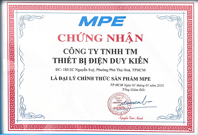 Giấy chứng nhận MPE