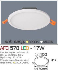 Đèn Led âm trần Anfaco AFC 578-17W