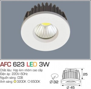 Đèn Led âm trần Anfaco AFC 623-3W